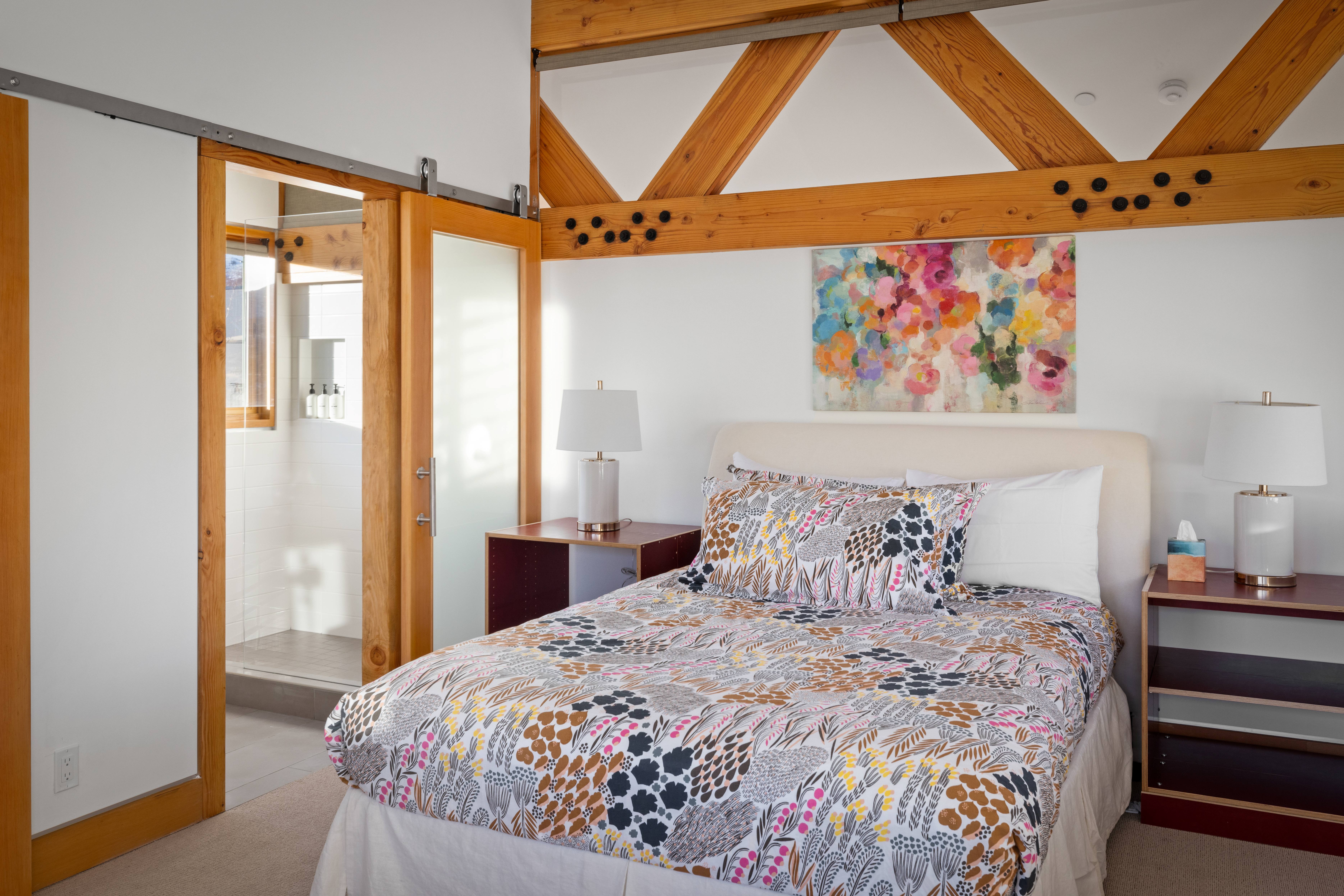 Bedroom 3 - top floor with queen bed and en bathroom