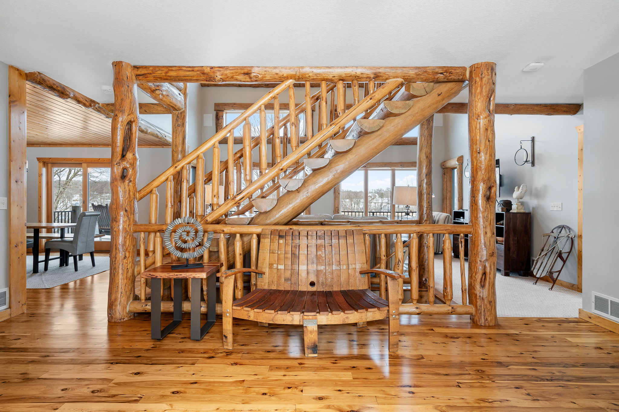 Stunning bespoke staircase in entryway