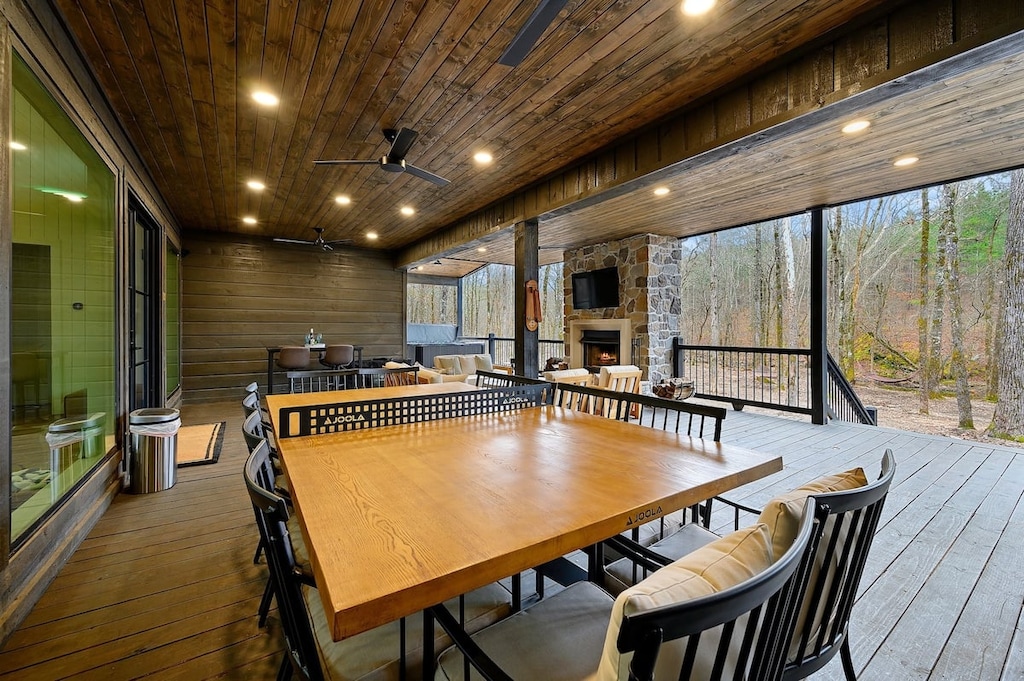 Outdoor dining table and ping pong table