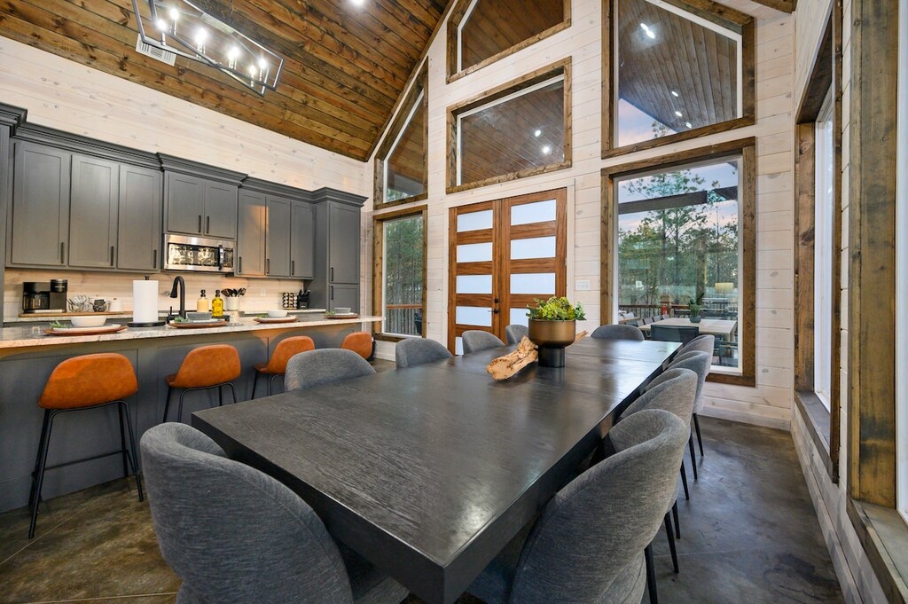 Dining table seats 10