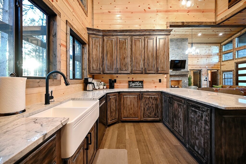 Fully stocked kitchen for preparing meals during your stay