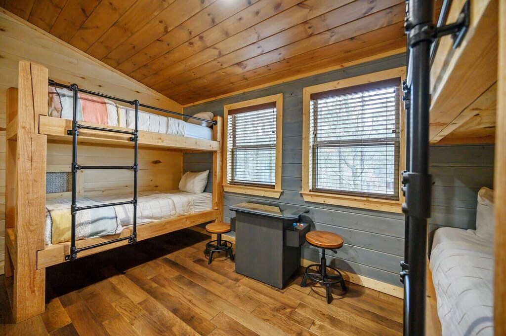 Upstairs bunk/game room loft (sleeps 6)