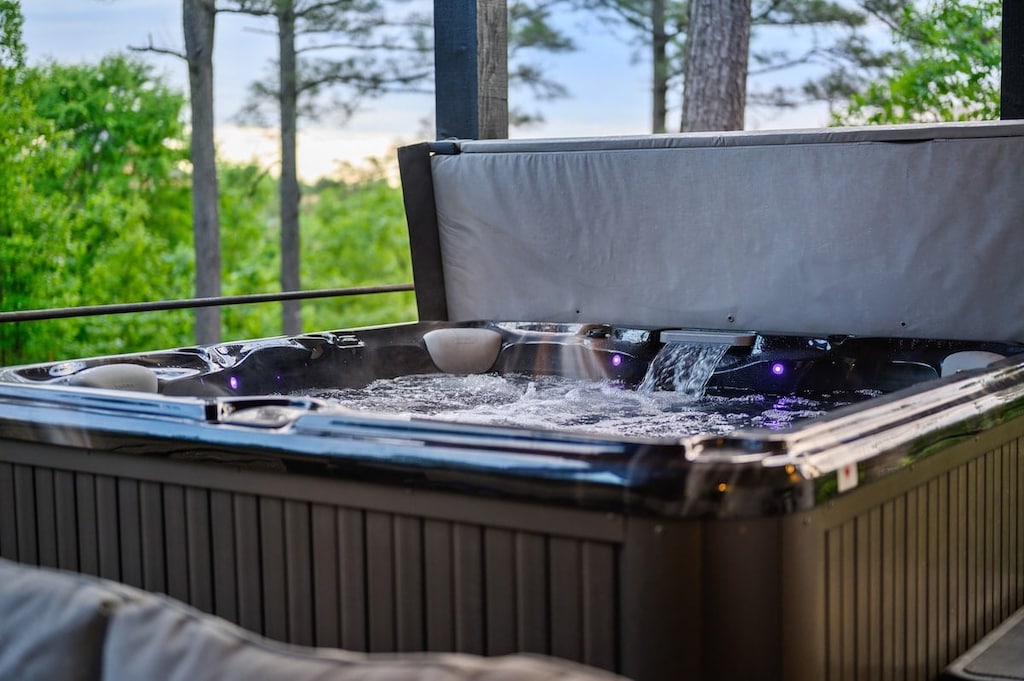 Enjoy a relaxing soak in the hot tub