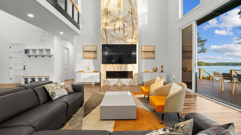 A spacious living room. 