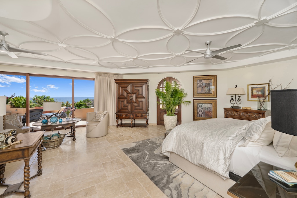 Bedroom suite with ocean views