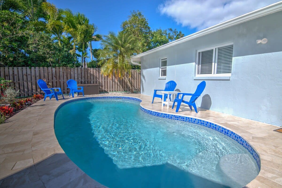 Outdoors, the Heated Pool is the Main Feature