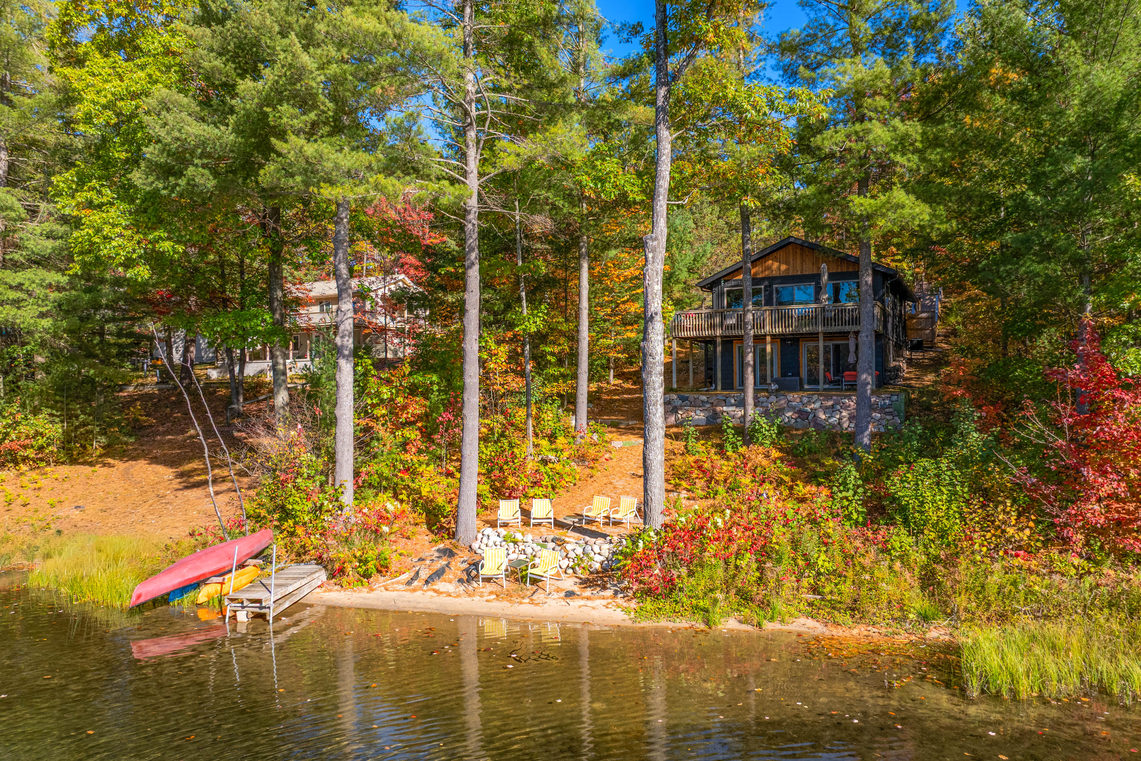 Deck & Fire Pit: Near ATV trails in Gaylord