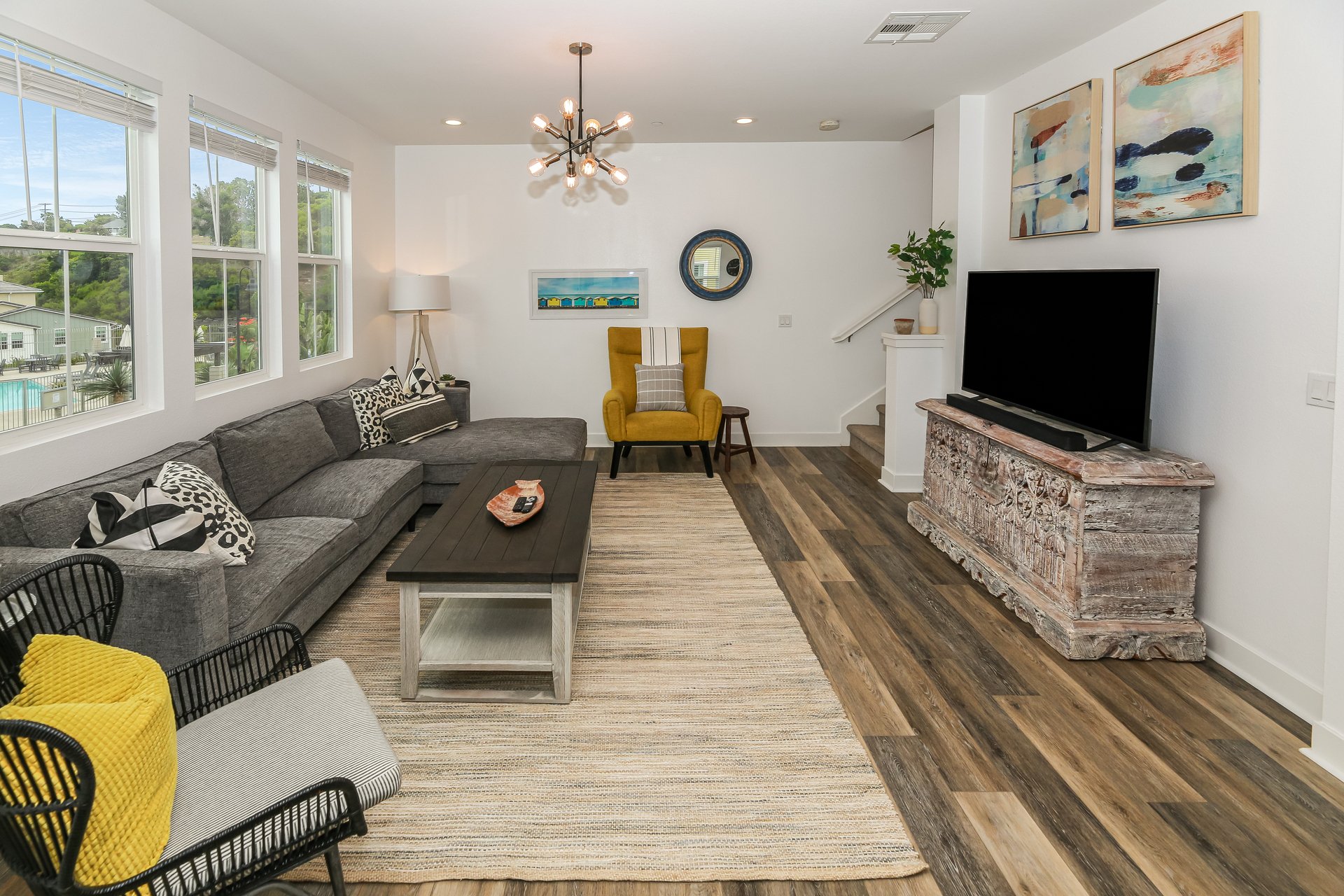 Sink into luxury in the inviting living room.