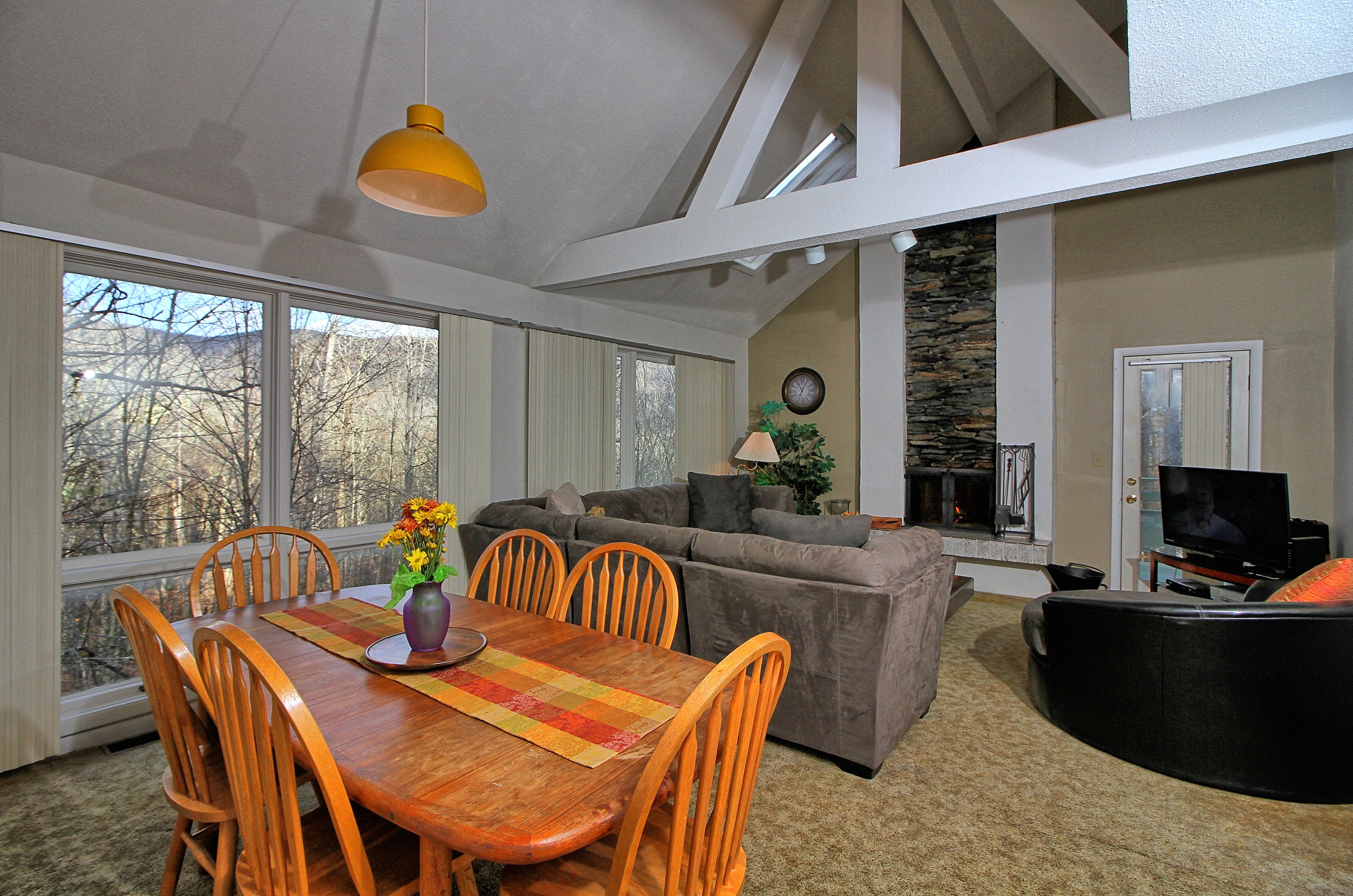 Open floor plan for the dining and living room.  Perfect to enjoy each others company.