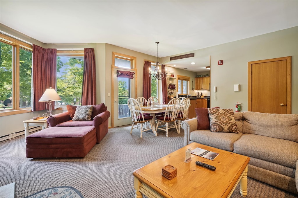Comfortable seating for all.   Dining room table located in this open floor plan to bring everyone together, no matter where you may be.