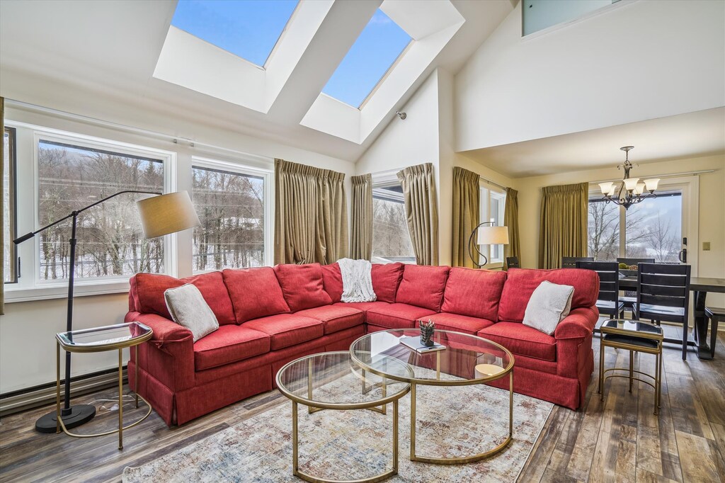 Lots of light in the living room.