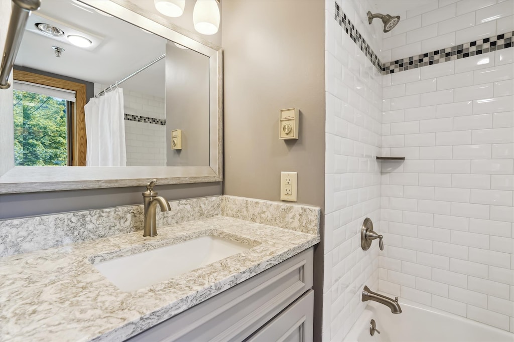 Well lit bathroom.