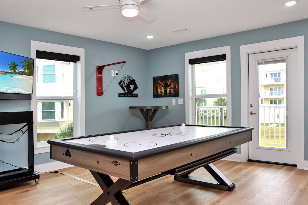 Game Room with Air Hockey Table