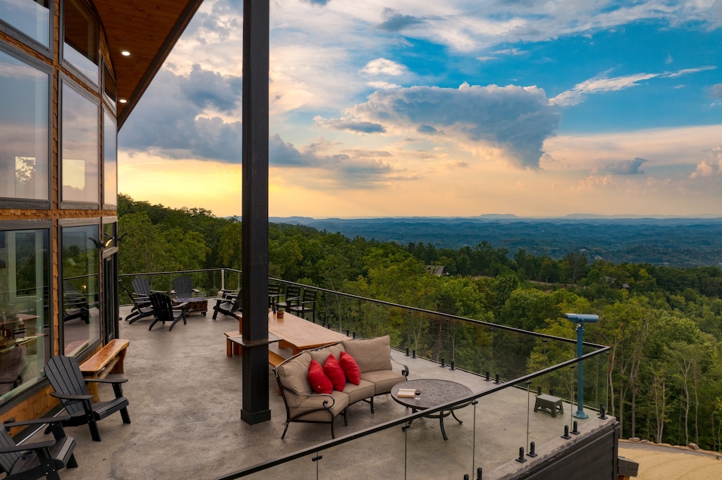 Expansive vistas from the spacious patio/deck.