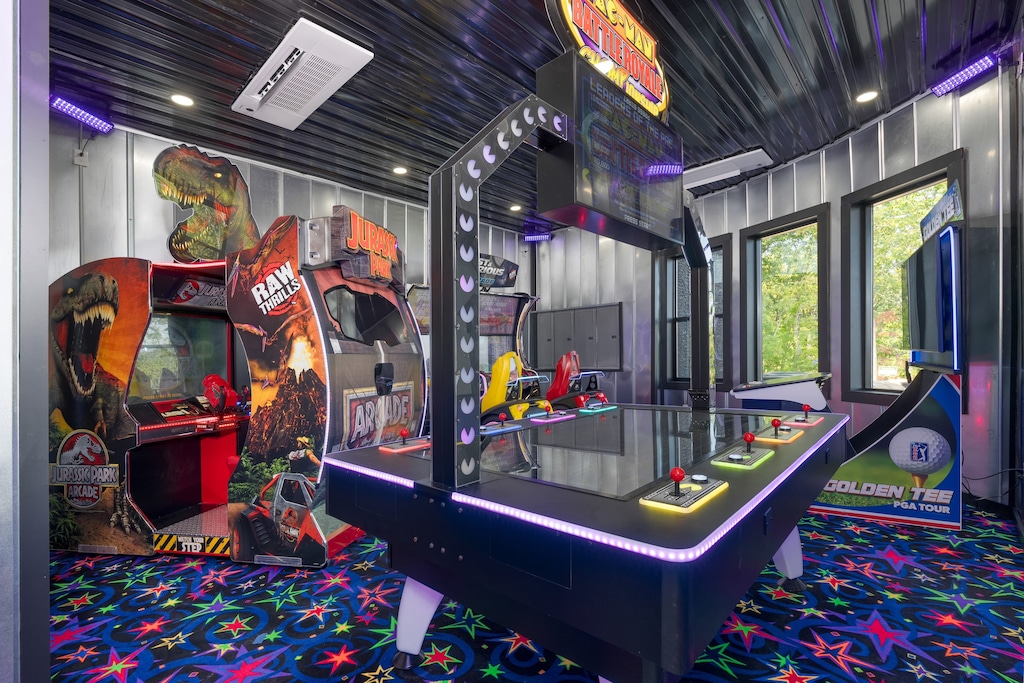 Wide range of games in the arcade.