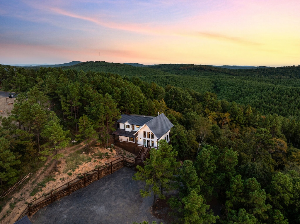 Steep driveway up to cabin fyi