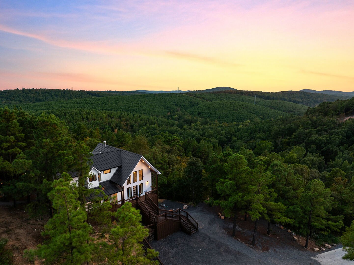 Front of cabin up the hill in Carter Mountain West