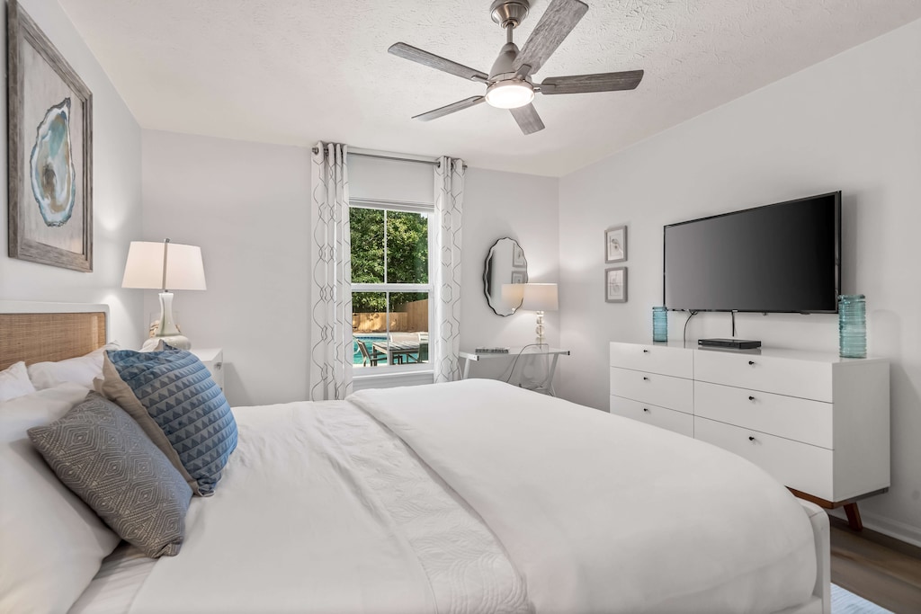 King Suite with private workspace and TV