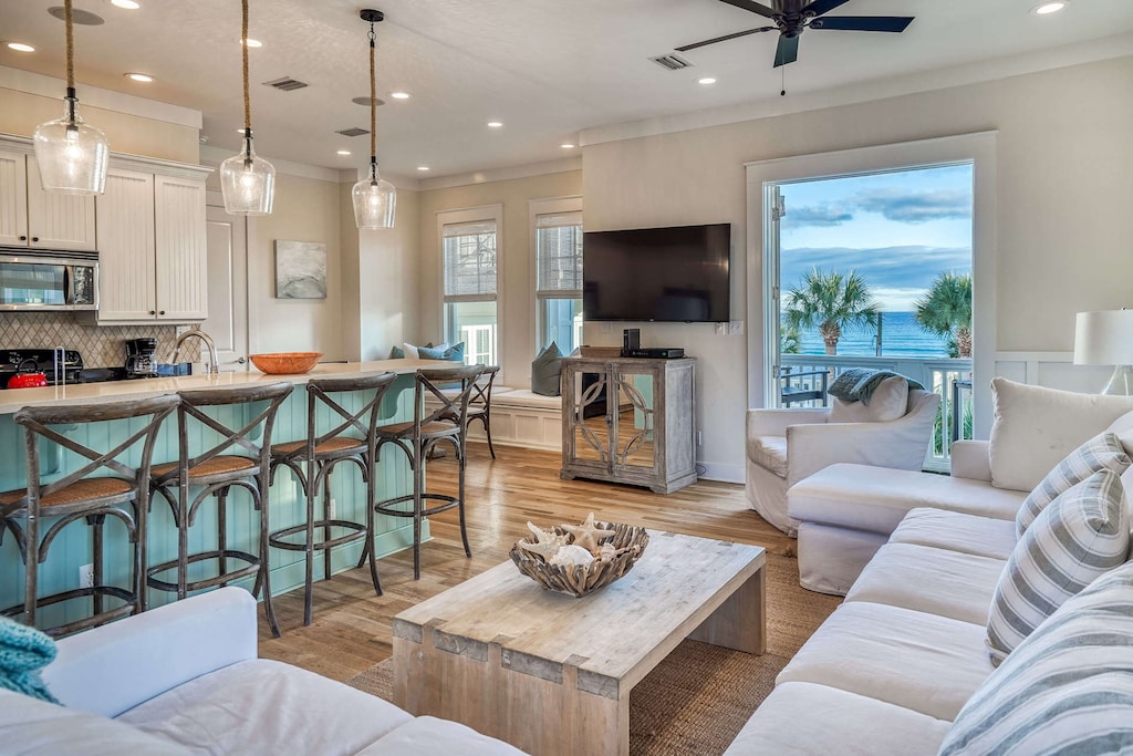 Beautiful interiors and that view!