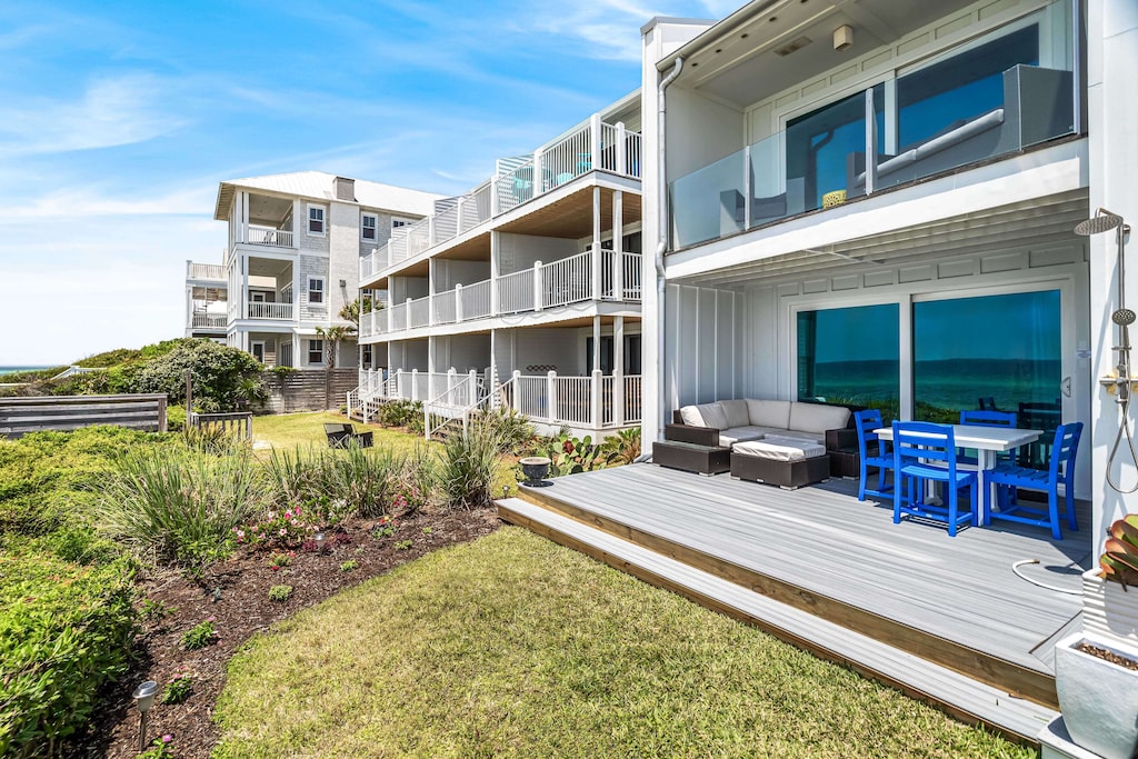 Green space behind the home
