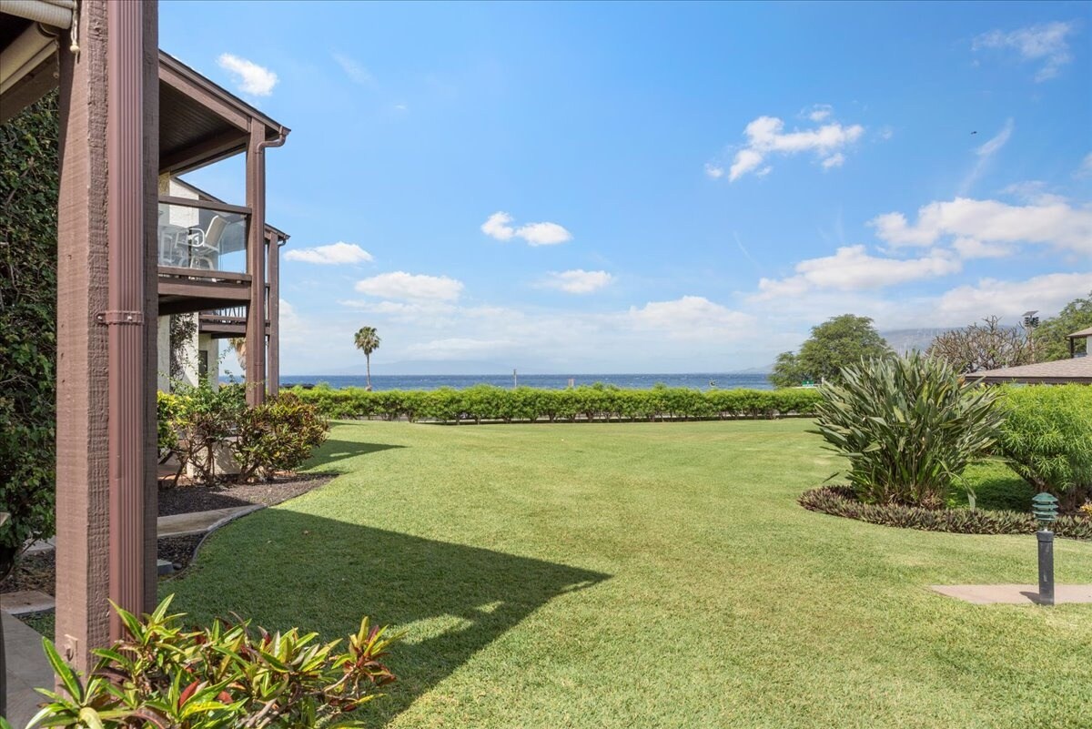 Ocean views walking out from the patio