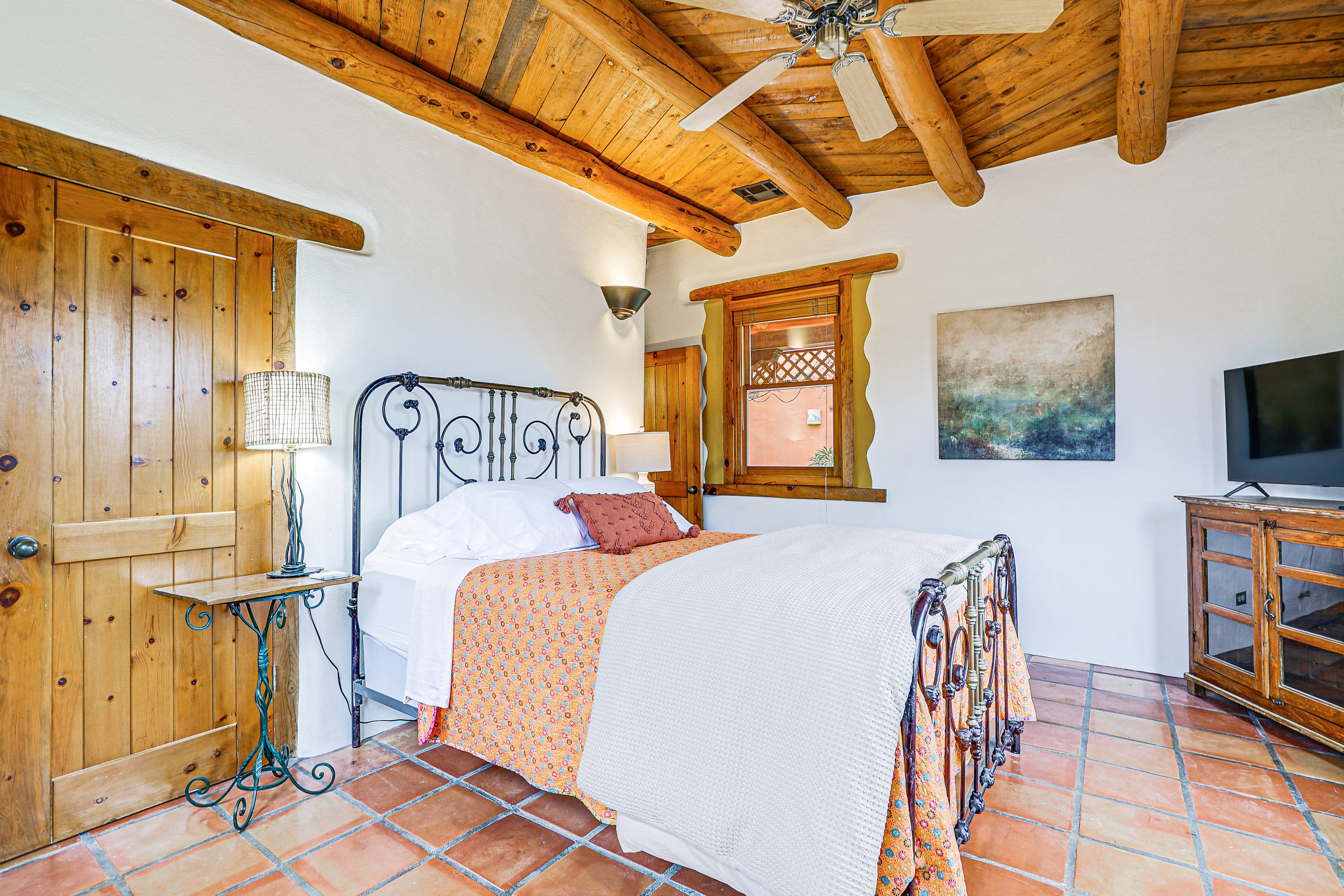 Las Cruces Santa Fe-Style Adobe Home on 6 Acres!