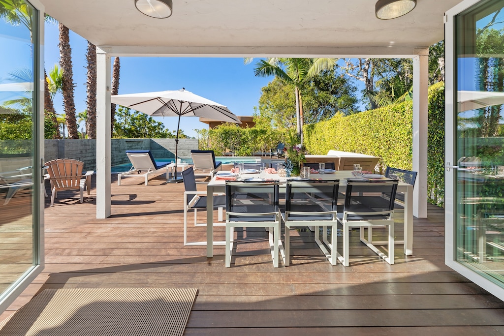 Covered dining table for 8