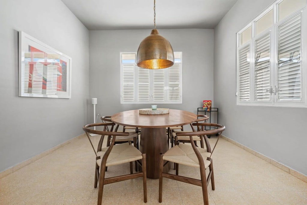The dining room at Casa Santa Cecilia