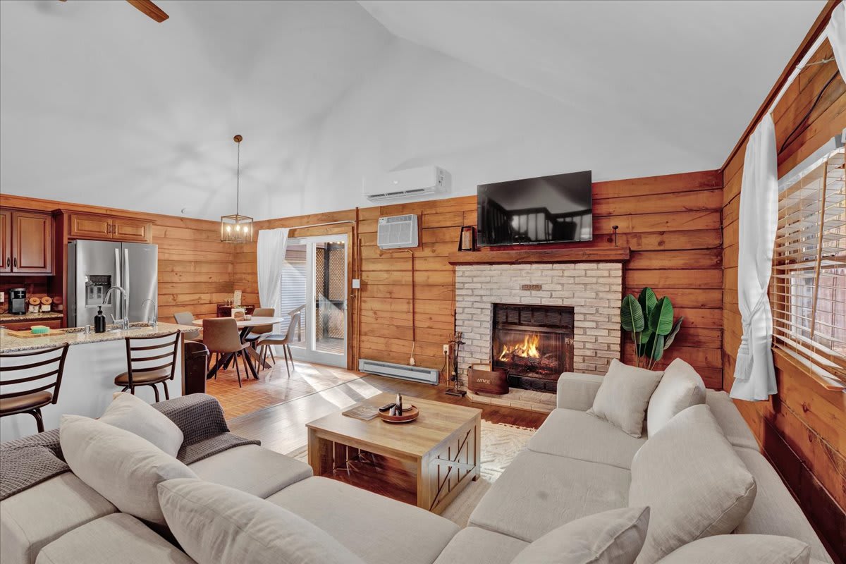 Property Image 1 - Modern & Cozy Pocono Log Cabin | Hot Tub & Firepit