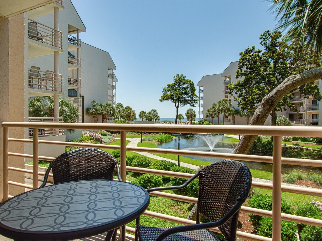 Main Balcony with 1st Floor Ocean Views at 1105 Villamare