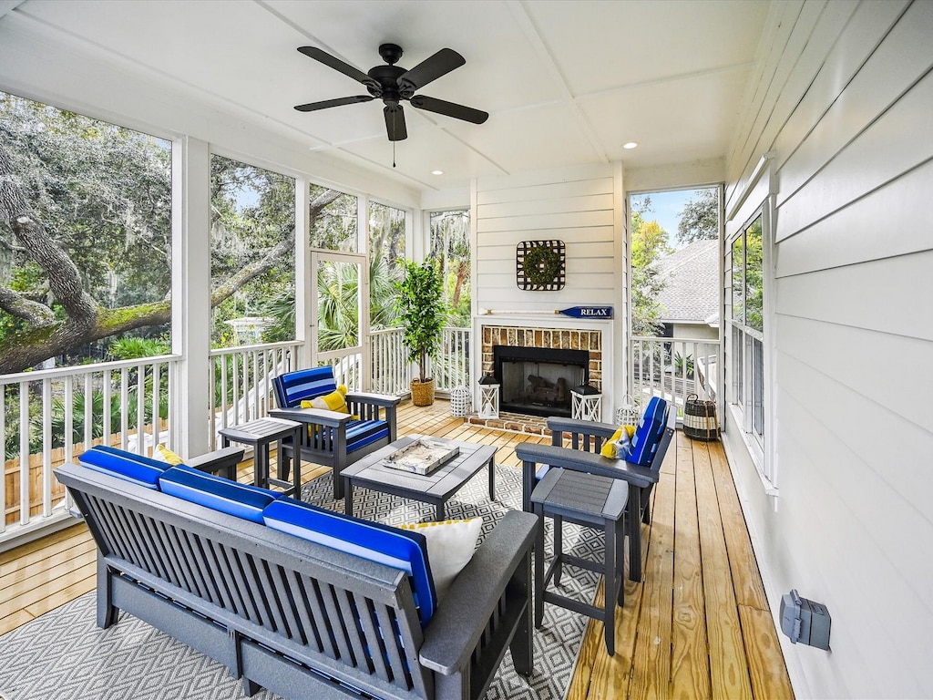 Screened Porch off Living Room at 32 Firethorn