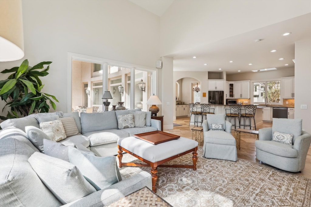 Living Room at 9 Beach Lagoon