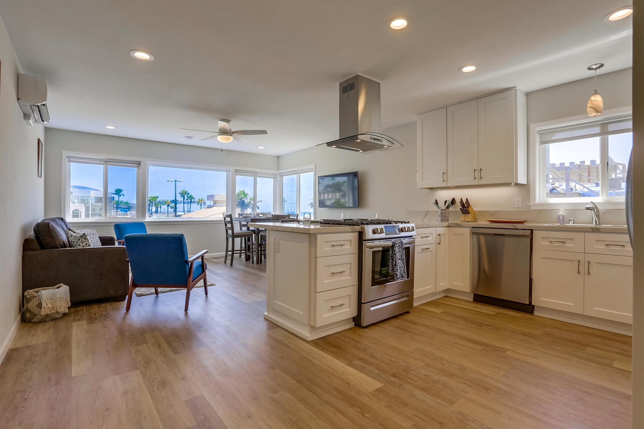 Kitchen and living area