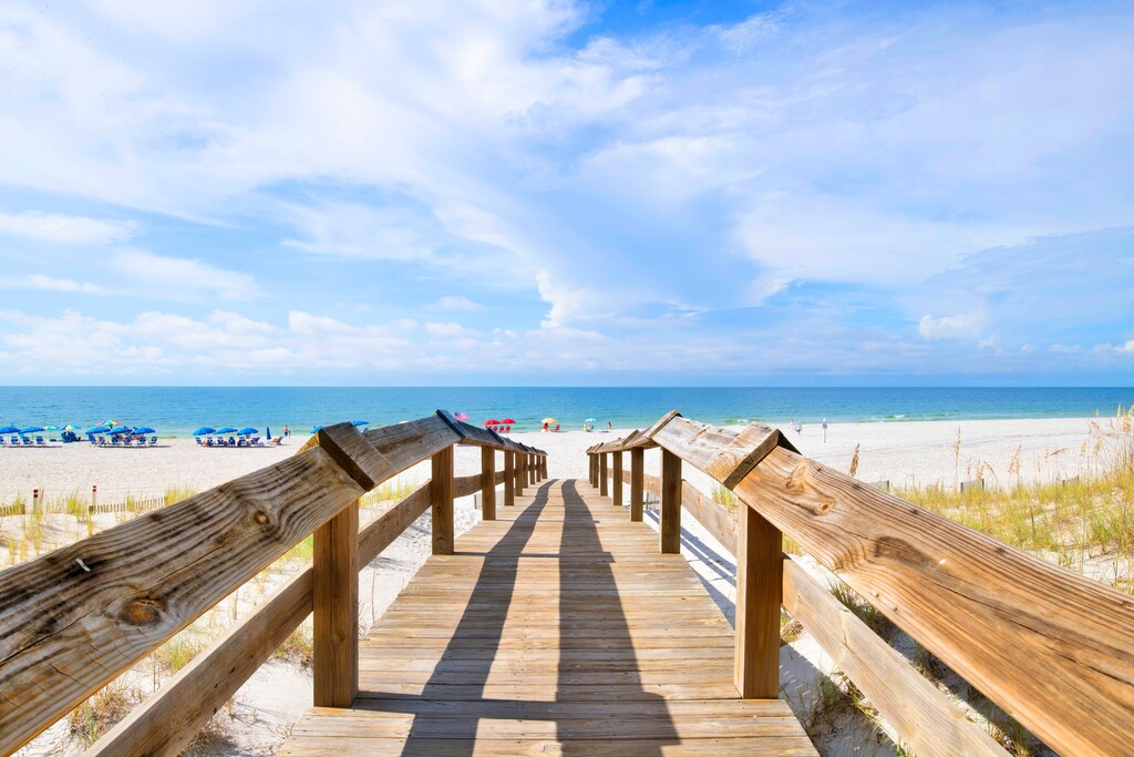 A direct beachfront home located in Orange Beach