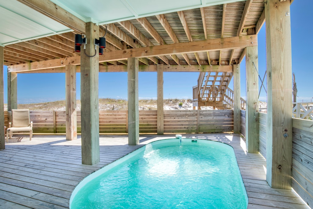 Private pool that can be heated during the cooler months