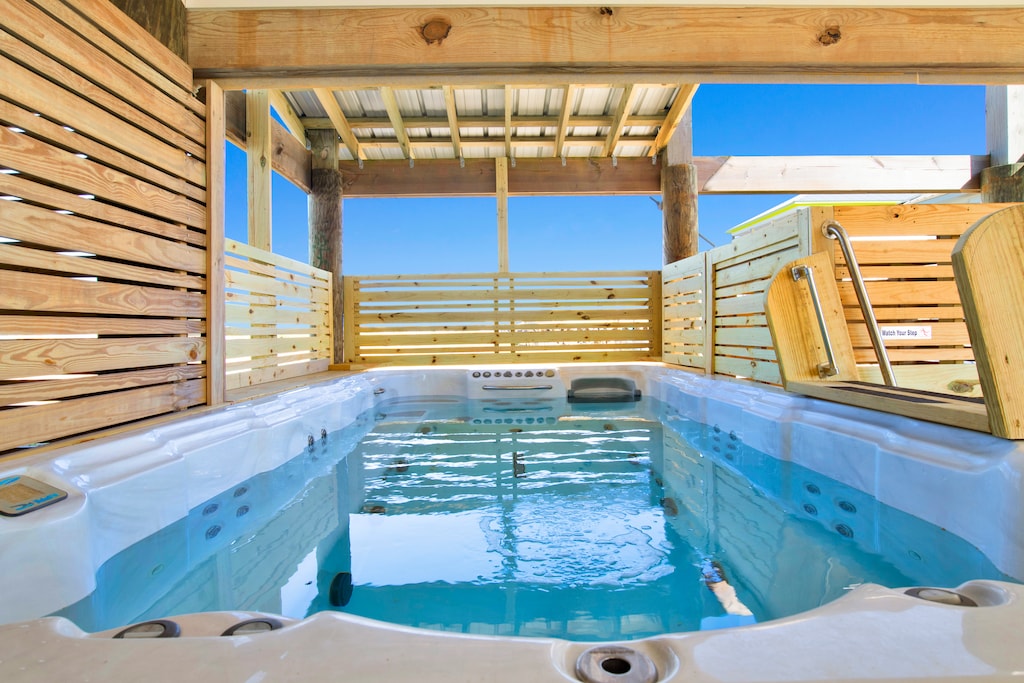 Featuring a private swim spa