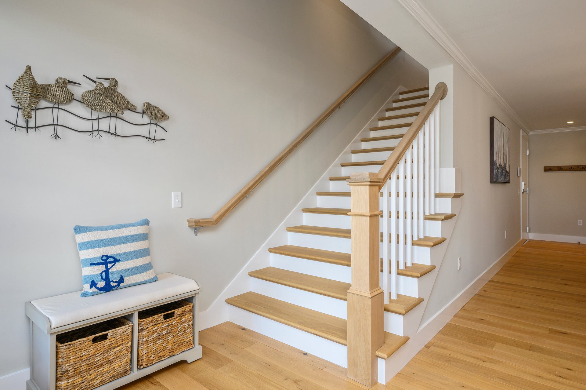 Stair case to the upper bonus room and roof top terrace.