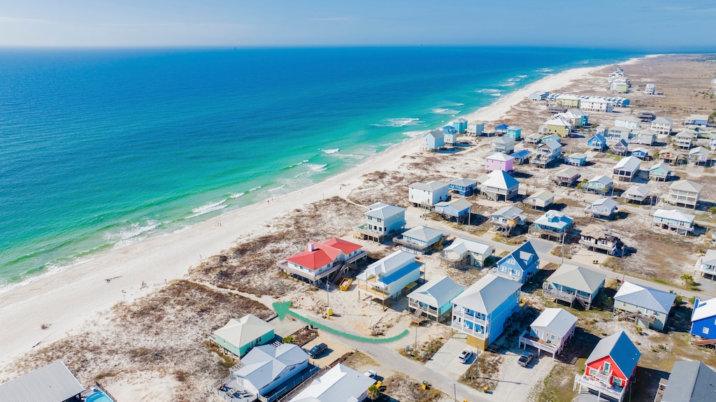 Just steps away from the white, sandy beaches