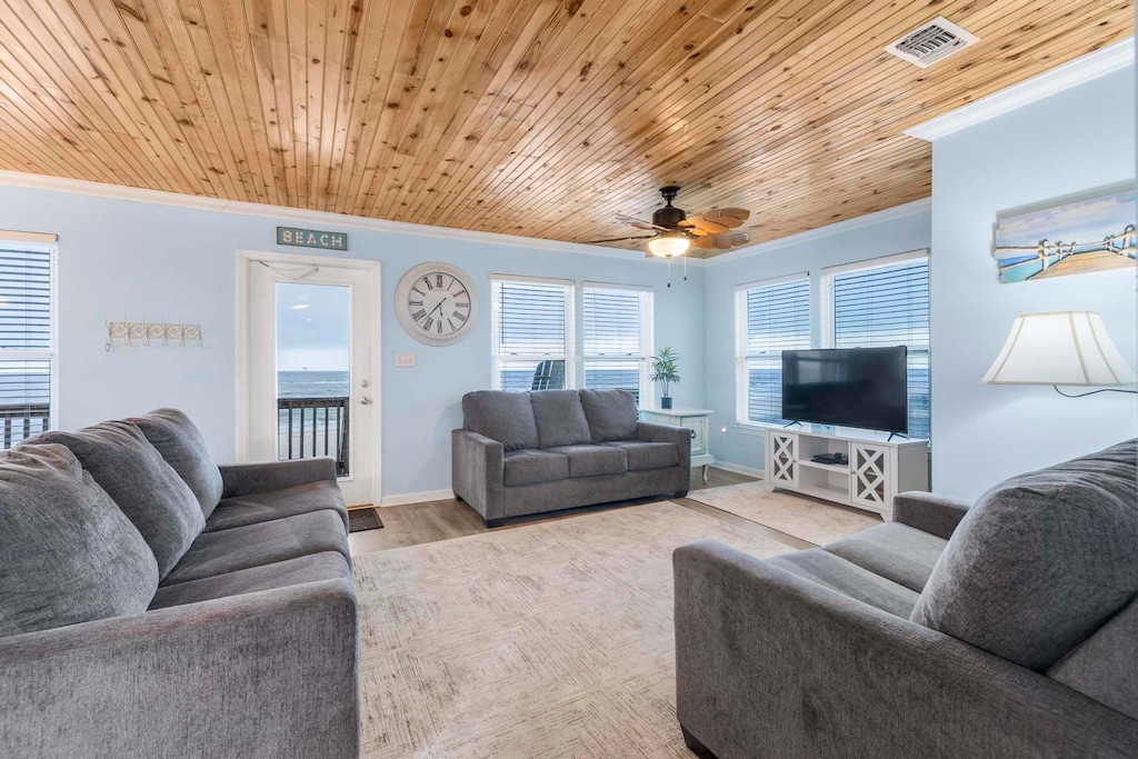 Living area with balcony access