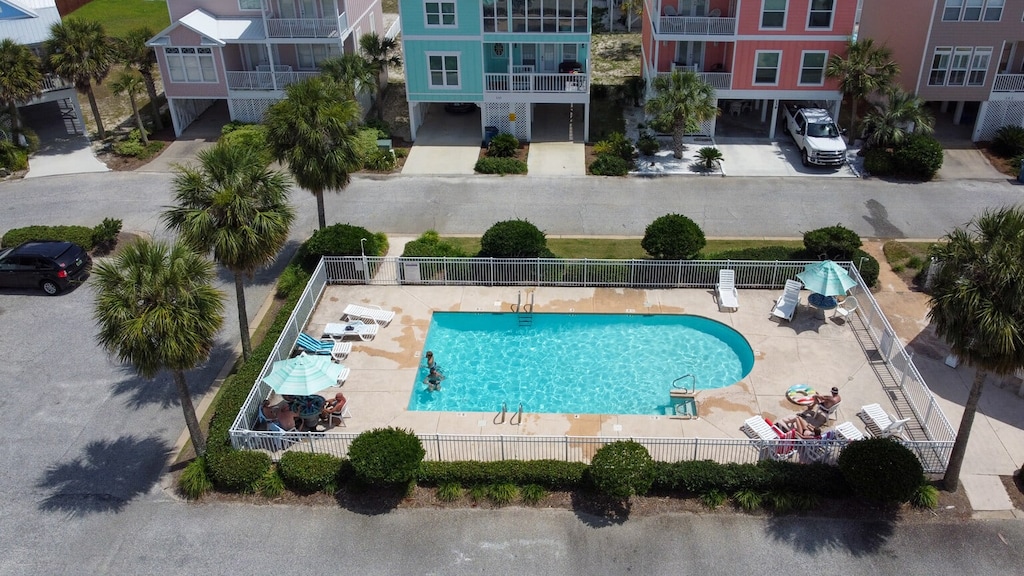 Steps away from the community outdoor pool