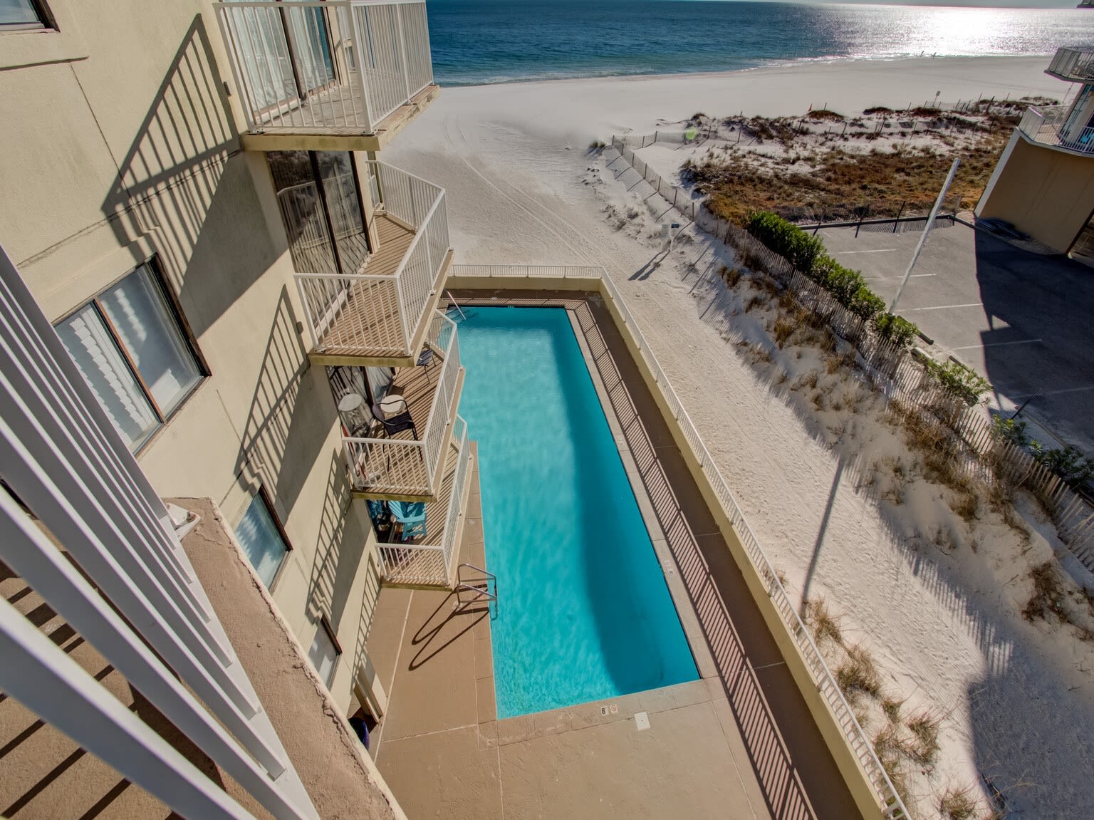 Balcony view - enjoy the white~ sandy beaches of Gulf Shores