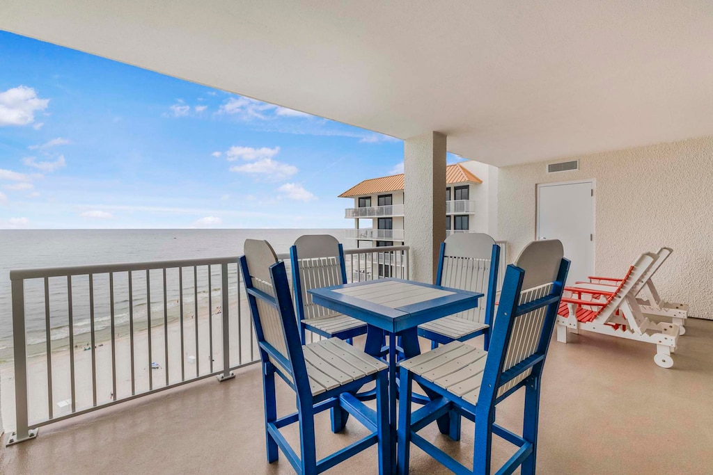 Private beachfront balcony
