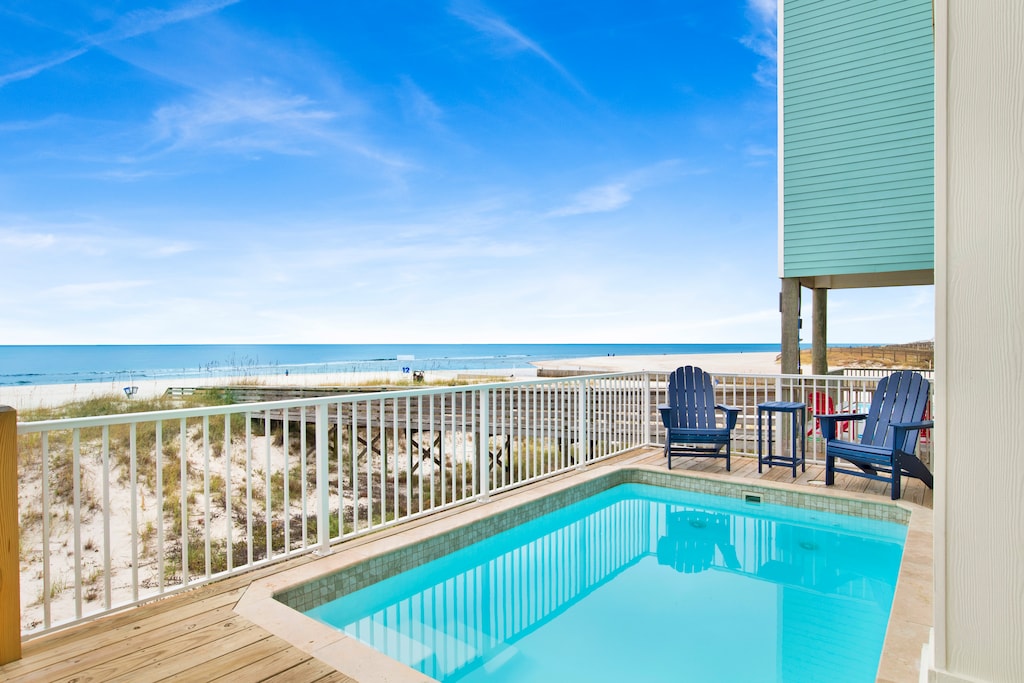 A private pool that can be heated in the cooler months