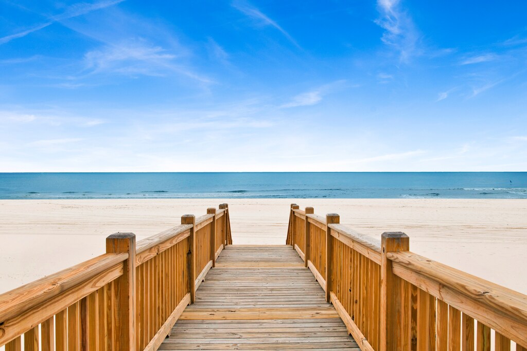 The private boardwalk makes accessing the beach a breeze!