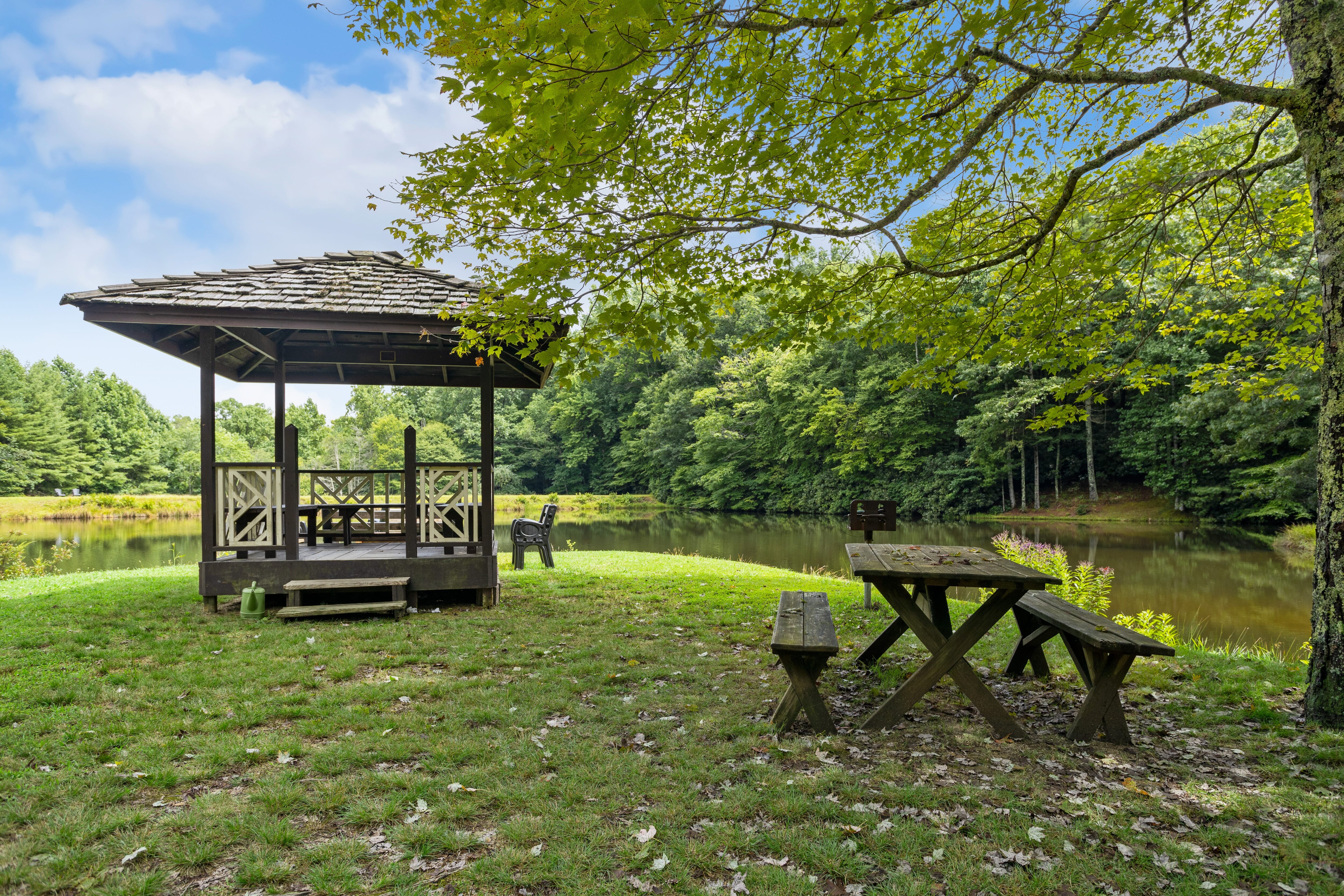 Community Picnic and Gazebo by the Lake