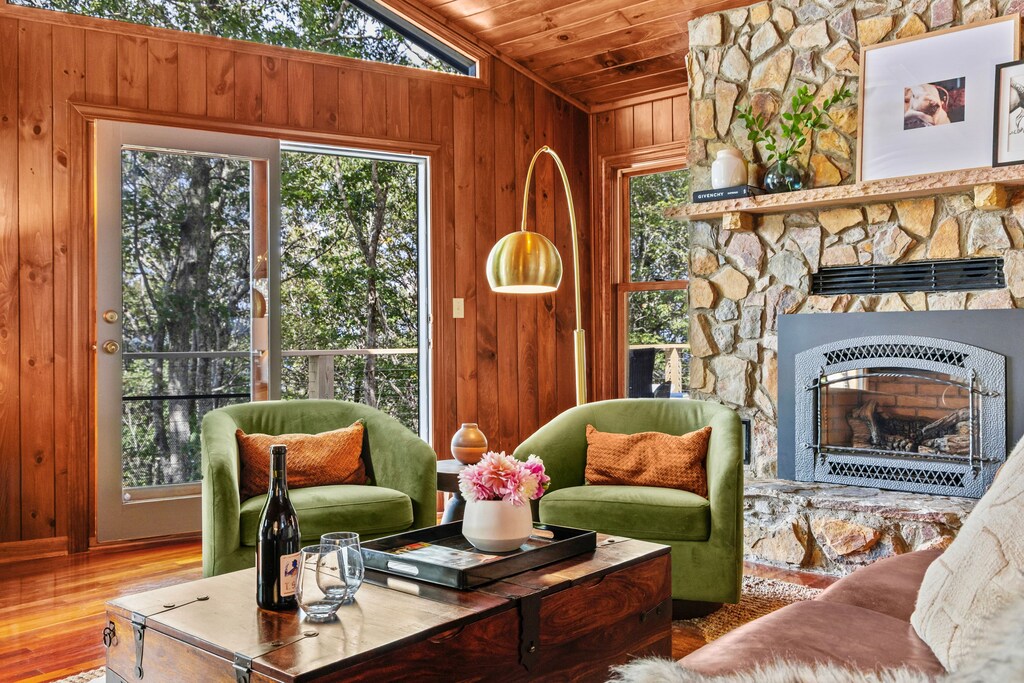 Cozy Living Room with Fireplace