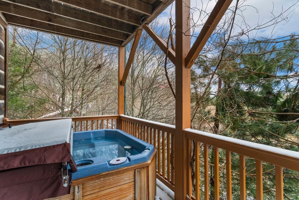Hot Tub on the Covered Lower Deck