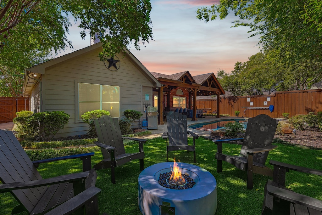 Perfect for late-night chats and roasting marshmallows, this fire pit will keep you cozy and warm all through the evening as you chat till the stars are twinkling. 