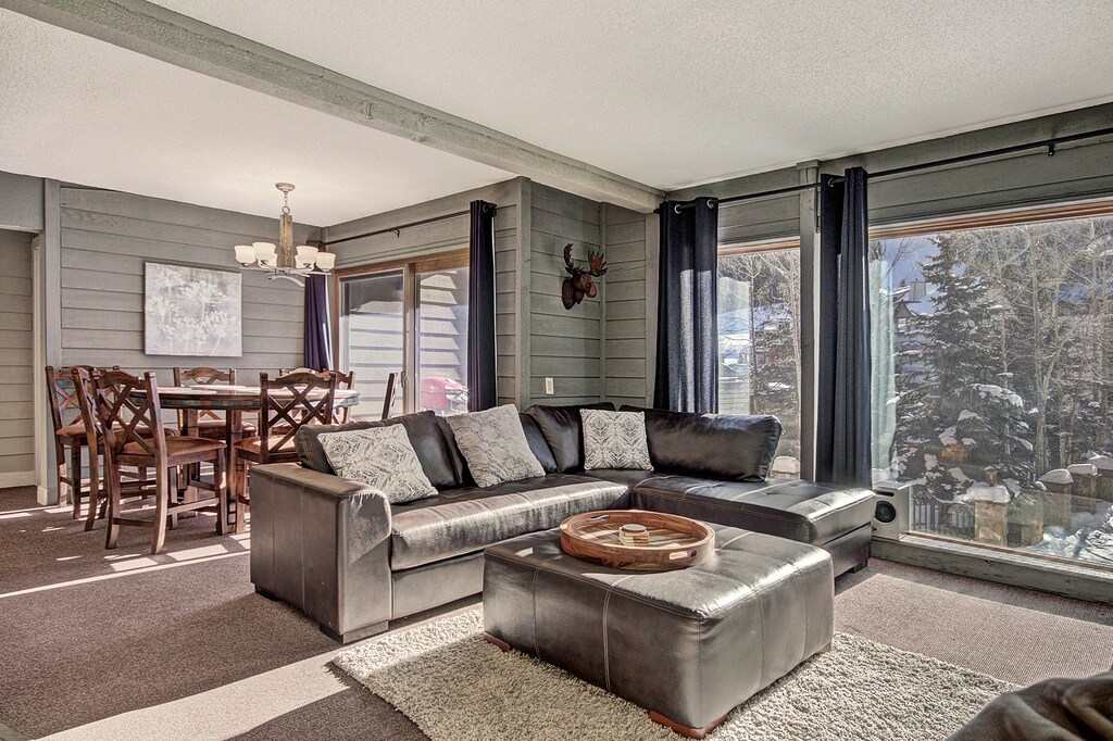 Comfy sectional sofa.