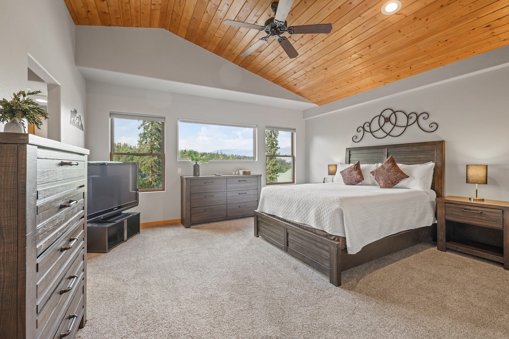 Master Bedroom with impeccable views of the surrounding mountains